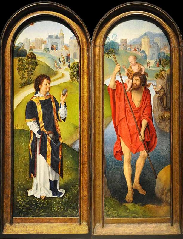 Hans Memling Sant Esteve i Sant Cristofor oil painting picture